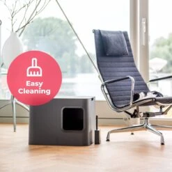 Hoopo® Dome Kattenbak Grijs - Kattenbak - Kattenbakschep - Kattenbakmat -Huisdierbenodigdheden Korting 1200x1200 2721