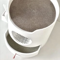 A Sunny Day Kattenbak Met Lade, Bedje En Krabplank - Inclusief Schepje - Design Kattenbak - Wit - Dichte Kattenbak - Kattenbak Gesloten -Huisdierbenodigdheden Korting 1200x1200 2735