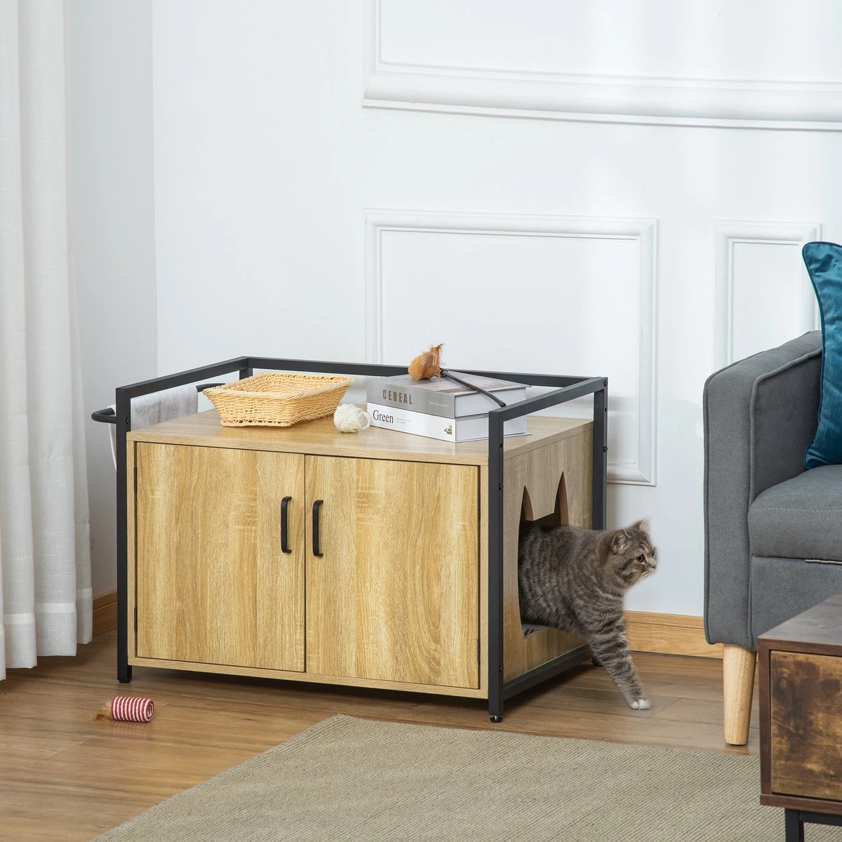 PawHut Katzentoilett Mit Griff D31-053 4 PawHut Katzentoilett Mit Griff D31-053 - Image 2