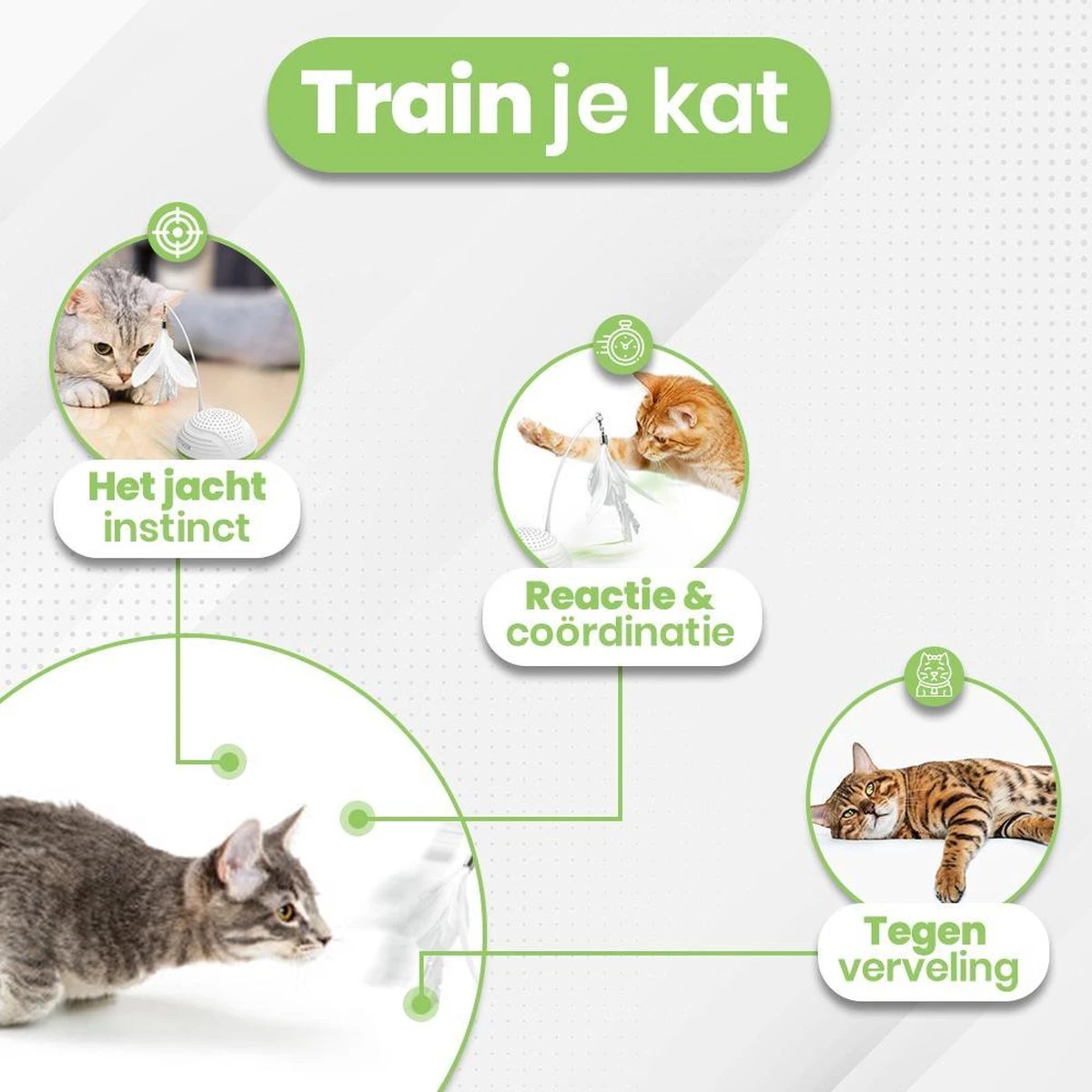 Petgeek Running Smart - Kattenspeeltjes Intelligentie - Kattenspeelgoed - Automatische Bewegingen - Kattenspeeltjes 4 Petgeek Running Smart - Kattenspeeltjes Intelligentie - Kattenspeelgoed - Automatische Bewegingen - Kattenspeeltjes - Image 2