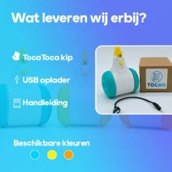 TocaToca Kip- Interactieve Zelf Bewegende Speeltje- Kattenspeeltjes- Intelligentie- Kattenspeelgoed- Kip Voor Katten- Laser- USB- Speelgoed- Geluid- Oranje -Huisdierbenodigdheden Korting 1200x1200 2810