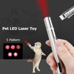 Laserpen - Oplaadbaar Met USB - Rode Laser - RVS Zilver - UV - Zaklamp - LED - Kat - Katten Speeltjes - Kattenspeelgoed - 7 Verschillende Standen -Huisdierbenodigdheden Korting 1200x1200 2831