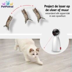 PetPetrol Automatisch Kattenspeeltje – Laser – Kattenlaser - Intelligent Interactief Voor Katten – Laser Kat – 9 Verschillende Standen – Incl. Oplaadkabel – Geruisloze Motor -Huisdierbenodigdheden Korting 1200x1200 2836