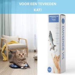 TwinQ Dansende Vis - Bewegende Vis Met Kattenkruid - Kattenspeeltjes - USB Oplaadbaar - Speelgoed Voor Katten - Incl. Kattenlampje -Huisdierbenodigdheden Korting 1200x1200 2861