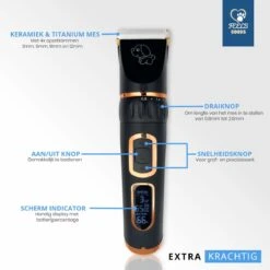YE™ Professionele Dieren/honden Tondeuse Set Extra Krachtig - Honden Trimmer - Lang Of Kortharige Huisdieren Katten & Honden - Draadloos - Weinig Geluid -Huisdierbenodigdheden Korting 1200x1200 287
