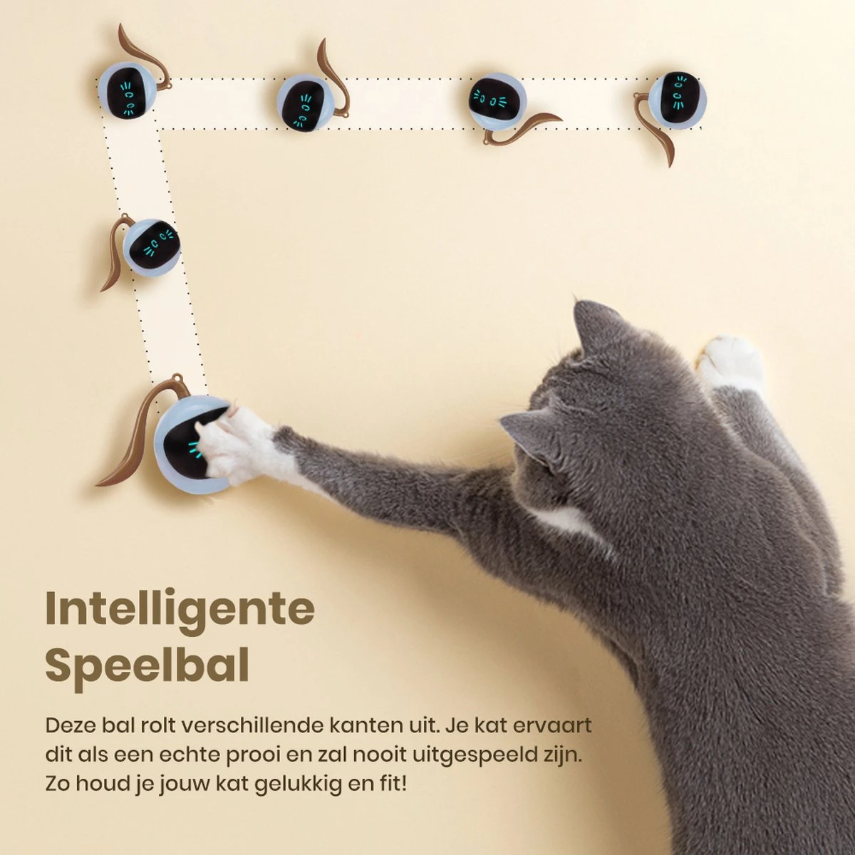 Otiume Slimme Katten Speeltje - Interactieve Zelf Rollende Bal Voor Katten - Kattenspeeltjes -Speelgoed Voor Dieren - USB Oplaadbaar 10 Otiume Slimme Katten Speeltje - Interactieve Zelf Rollende Bal Voor Katten - Kattenspeeltjes -Speelgoed Voor Dieren - USB Oplaadbaar - Image 8