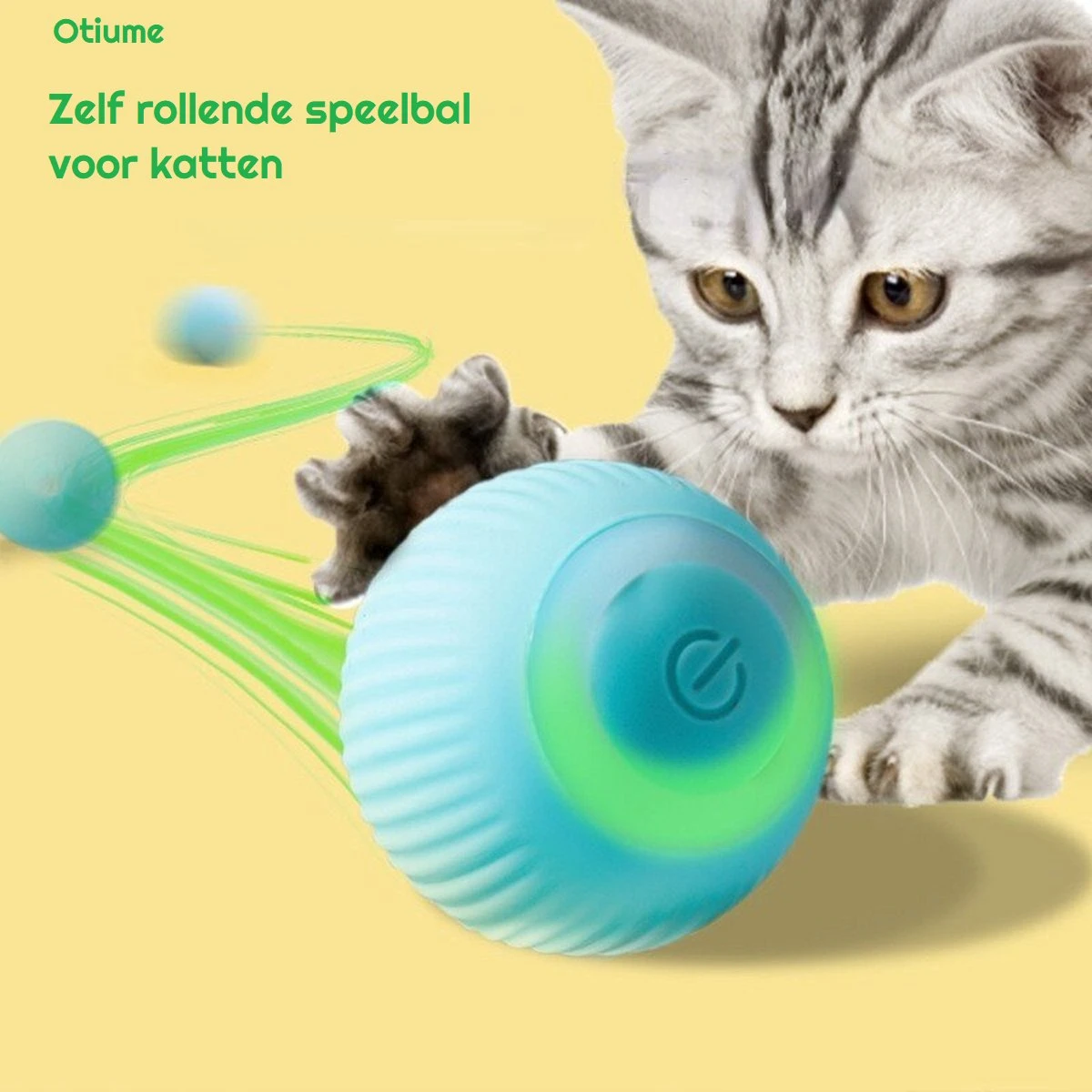 Otiume Slimme Katten Speeltje - Interactieve Zelf Rollende Bal Voor Katten - Kattenspeeltjes - USB Oplaadbaar- Turquoise 4 Otiume Slimme Katten Speeltje - Interactieve Zelf Rollende Bal Voor Katten - Kattenspeeltjes - USB Oplaadbaar- Turquoise - Image 2
