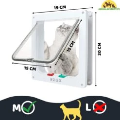 AnimalAesthetics® Kattenluik - Wit- M - Voor Middelgrote & Kleine Katten - Incl. Montageset En Handleiding 12 AnimalAesthetics® Kattenluik - Wit- M - Voor Middelgrote & Kleine Katten - Incl. Montageset En Handleiding -Huisdierbenodigdheden Korting 1200x1200 2956