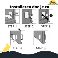 AnimalAesthetics® Kattenluik - Wit- M - Voor Middelgrote & Kleine Katten - Incl. Montageset En Handleiding 13 AnimalAesthetics® Kattenluik - Wit- M - Voor Middelgrote & Kleine Katten - Incl. Montageset En Handleiding -Huisdierbenodigdheden Korting 1200x1200 2957