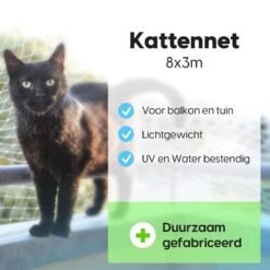 Kattennet - Balkon Net - Katten Gaas - Kattennet Balkon - Transparant - 8x3 M 12 Kattennet - Balkon Net - Katten Gaas - Kattennet Balkon - Transparant - 8x3 M -Huisdierbenodigdheden Korting 1200x1200 3031