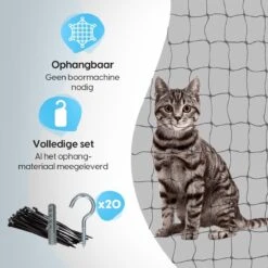 Kattennet Voor Balkon 4 X 10 M - Kattennet - Katten Gaas - Zwart -Huisdierbenodigdheden Korting 1200x1200 3047