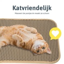 Kattenbakmat - 40 X 50 Cm - Creamy White - Uitloopmat Kat - Kattenbakvulling - Opvang Ruimte - Grit Opvanger - Waterdicht - Beige - Eco-friendly - Incl. Speeltje -Huisdierbenodigdheden Korting 1200x1200 3069