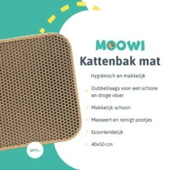 Kattenbakmat - 40 X 50 Cm - Creamy White - Uitloopmat Kat - Kattenbakvulling - Opvang Ruimte - Grit Opvanger - Waterdicht - Beige - Eco-friendly - Incl. Speeltje -Huisdierbenodigdheden Korting 1200x1200 3072