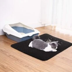 Lavida Home - Kattenbakmat - Grit Opvanger - 45 X 60 Cm - Dubbele Laag & Waterdicht - Katten Mat - Katten Mat Met Opvangruimte Voor Grit - Katten Mat - Kat Benodigdheden - Kitten - Gritmat Voor Poes - Grijs -Huisdierbenodigdheden Korting 1200x1200 3076