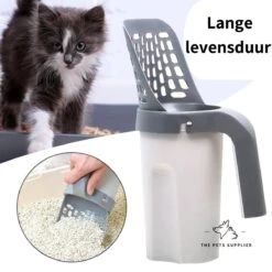 The Pets Supplier - Kattenbak Schep - Kattenbakschep Met Opvangbak - Kattenbak Grind - Kattenzakjes -Huisdierbenodigdheden Korting 1200x1200 3080