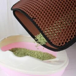 IGOODS - Kattenbakmat Met Filter - 45 X 60 - Waterdicht - Dubbele Laag - Bruin -Huisdierbenodigdheden Korting 1200x1200 3091