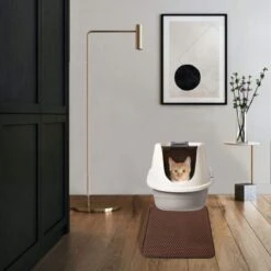 IGOODS - Kattenbakmat Met Filter - 45 X 60 - Waterdicht - Dubbele Laag - Bruin -Huisdierbenodigdheden Korting 1200x1200 3093