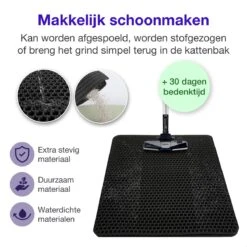 SIMU Lifestyle - Kattenbakmat - Grit Opvanger - Dubbele Laag - Waterdicht - Zwart - 50x40 Cm -Huisdierbenodigdheden Korting 1200x1200 3123