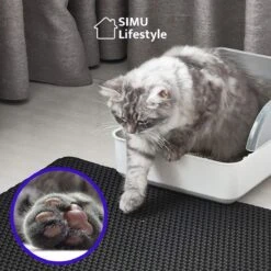 SIMU Lifestyle - Kattenbakmat - Grit Opvanger - Dubbele Laag - Waterdicht - Zwart - 50x40 Cm -Huisdierbenodigdheden Korting 1200x1200 3127