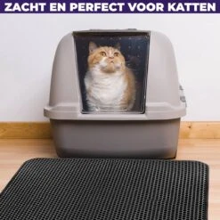 Kattenbakmat - Schoonloopmat - Katten Grit Opvanger - Kattenbakvulling - Waterdicht - Dubbele Laag - Honingraat - 40 X 50 Cm - Zwart -Huisdierbenodigdheden Korting 1200x1200 3135