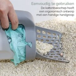 Fliksy Kattenbak Schep - Kattenbak Schepje Met Bakje - Kattenzakje - Katten - Haarverwijderaar - Kattenspeeltje -Huisdierbenodigdheden Korting 1200x1200 3141