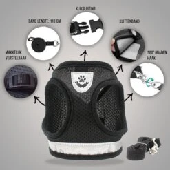 Ease Store Kattentuigje – Maat L – Met Looplijn – Kittentuigje – Dierentuigje – Hondentuigje – Reflecterend – Zwart 13 Ease Store Kattentuigje – Maat L – Met Looplijn – Kittentuigje – Dierentuigje – Hondentuigje – Reflecterend – Zwart -Huisdierbenodigdheden Korting 1200x1200 3174