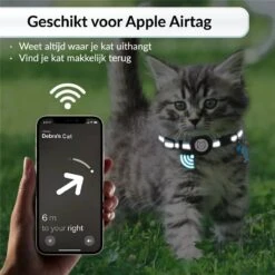 BJØRK Kattenhalsband Airtag - Reflecterend - Zwart - Verstelbaar - 20 Tot 30 Cm - Tracker- GPS - Geschikt Voor Apple AirTag - Kattenriem - Katten Accessoire - Halsband Kat Airtag -Huisdierbenodigdheden Korting 1200x1200 3197