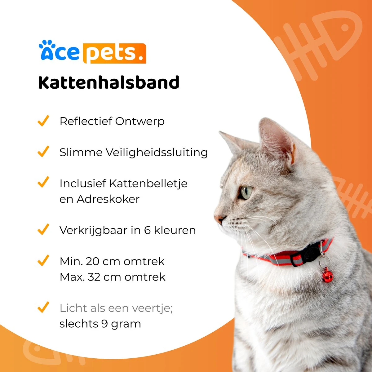 ACE Pets Reflecterende Kattenhalsband Met Veiligheidssluiting – Halsband Kat & Kitten - Met Adreskoker - Kittenhalsband & Kattenbandje Met Belletje - Zwart 10 ACE Pets Reflecterende Kattenhalsband Met Veiligheidssluiting – Halsband Kat & Kitten - Met Adreskoker - Kittenhalsband & Kattenbandje Met Belletje - Zwart - Image 8