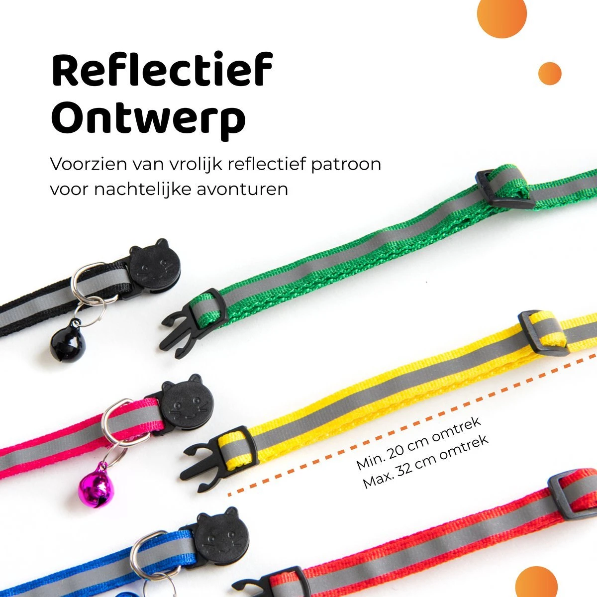 ACE Pets Reflecterende Kattenhalsband Met Veiligheidssluiting – Halsband Kat & Kitten - Met Adreskoker - Kittenhalsband & Kattenbandje Met Belletje - Geschikt Voor Apple Airtag - Zwart 10 ACE Pets Reflecterende Kattenhalsband Met Veiligheidssluiting – Halsband Kat & Kitten - Met Adreskoker - Kittenhalsband & Kattenbandje Met Belletje - Geschikt Voor Apple Airtag - Zwart - Image 8