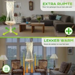 Qoods Kattenhangmat Macramé - Hangende Kattenmand Raam Of Radiator - Kattenbed - Poezenmand 14 Qoods Kattenhangmat Macramé - Hangende Kattenmand Raam Of Radiator - Kattenbed - Poezenmand -Huisdierbenodigdheden Korting 1200x1200 3227