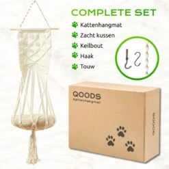 Qoods Kattenhangmat Macramé - Hangende Kattenmand Raam Of Radiator - Kattenbed - Poezenmand 16 Qoods Kattenhangmat Macramé - Hangende Kattenmand Raam Of Radiator - Kattenbed - Poezenmand -Huisdierbenodigdheden Korting 1200x1200 3229