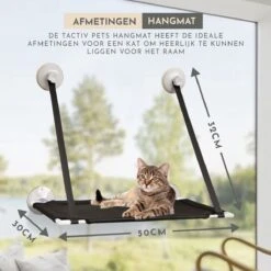 TACTIV PETS® Kattenhangmat | Hangmat Kat | Kattenhangmat Raam | Kattenmand -Huisdierbenodigdheden Korting 1200x1200 3233
