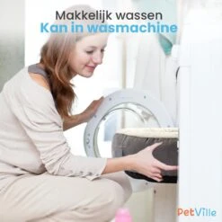 Petville Kattenmand - 50 Cm - Wasbaar - Donut - Waterbestendig - Grijs -Huisdierbenodigdheden Korting 1200x1200 3247