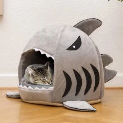 MikaMax Haai Hondenmand - Kattenmand - Dierenmand - Huisdierkussen - Mand Of Bed - Origineel - Extra Zacht Materiaal - 42 X 42 X 36 Cm -Huisdierbenodigdheden Korting 1200x1200 3261