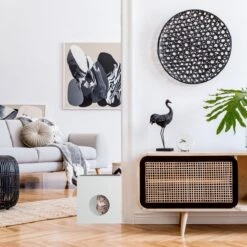 Relaxdays Kattenbak Ombouw - Met Zitkussen - Kattenhuis Wit - Kattenmeubel - Kattenkast -Huisdierbenodigdheden Korting 1200x1200 3284