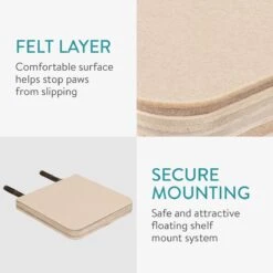 Navaris Katten Klimmuur 3 Tredes - 18 X 18 X 1,5 Cm Per Plankje - Katten Klimwand Van Hout - Inclusief Bevestigingsmateriaal -Huisdierbenodigdheden Korting 1200x1200 3293