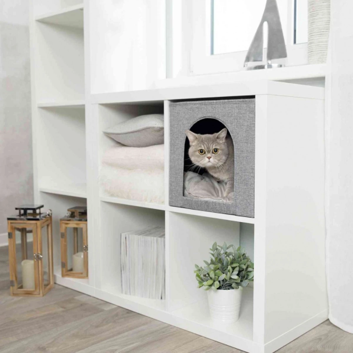 Trixie Kattenmand Iglo Ella Grijs - 33X33X37 CM 5 Trixie Kattenmand Iglo Ella Grijs - 33X33X37 CM - Image 3