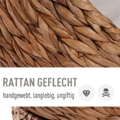 PawHut Kattenmand Rotan Kattennest Kattenbed Met Kussen Huisdierbed Bruin D30-104 -Huisdierbenodigdheden Korting 1200x1200 3328