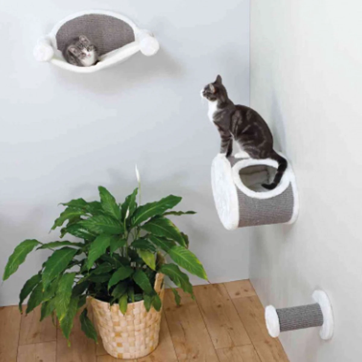 TRIXIE Kattenhangmat 54x28x33 Cm Crèmekleurig En Grijs 49920 6 TRIXIE Kattenhangmat 54x28x33 Cm Crèmekleurig En Grijs 49920 - Image 4