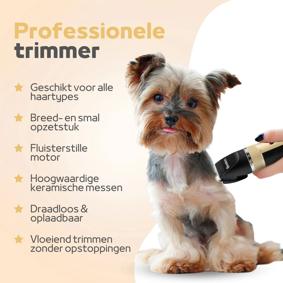 Woodoro Professionele 2-in-1 Hondentondeuse Voor Dikke Vacht – Draadloze Honden Tondeuse & Hondentrimmer – Stille Tondeuse Katten & Honden Trimset 5 Woodoro Professionele 2-in-1 Hondentondeuse Voor Dikke Vacht – Draadloze Honden Tondeuse & Hondentrimmer – Stille Tondeuse Katten & Honden Trimset - Image 3