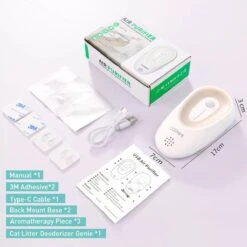 DVL Products Cornmi Kattengeurverwijderaar - Kattenbak Geurverdrijver - Met Ozon & Aromatherapie - Oplaadbaar En Infraroodsensor - Nachtlicht Optie - Duurzaam - Ledverlichting - Honden & Katten Geurverdrijver -Huisdierbenodigdheden Korting 1200x1200 3408