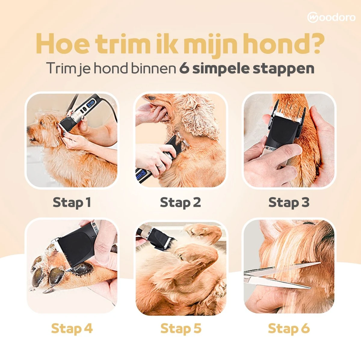 Woodoro Professionele 2-in-1 Hondentondeuse Voor Dikke Vacht – Draadloze Honden Tondeuse & Hondentrimmer – Stille Tondeuse Katten & Honden Trimset 9 Woodoro Professionele 2-in-1 Hondentondeuse Voor Dikke Vacht – Draadloze Honden Tondeuse & Hondentrimmer – Stille Tondeuse Katten & Honden Trimset - Image 7