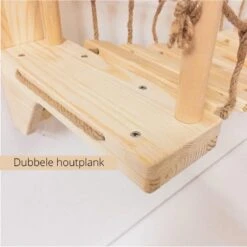 Be-Inspired® Houten Katten Brug – Katten Klimwand – Katten Klimmuur – Katten Muur – Katten Klim Plankjes – Huisdier – Hangmat – Wandmeubel Kat – Wandmontage – Duurzaam – 90 Cm -Huisdierbenodigdheden Korting 1200x1200 3452