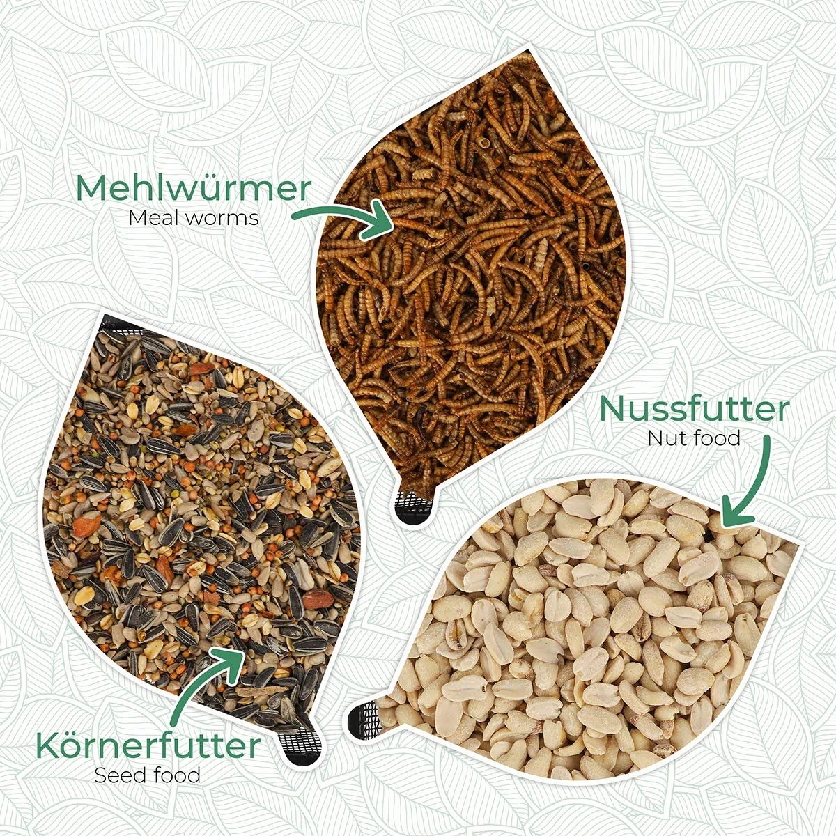 WILDLIFE FRIEND I Hangende Meelworm Voederbak Ø 18cm I Vogelvoederhuisje, Metalen Voederstation Voor Het Hele Jaar Door Voeren Van Wilde Vogels, Metalen Voederbakje 4 WILDLIFE FRIEND I Hangende Meelworm Voederbak Ø 18cm I Vogelvoederhuisje, Metalen Voederstation Voor Het Hele Jaar Door Voeren Van Wilde Vogels, Metalen Voederbakje - Afbeelding 2