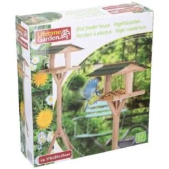 Lifetime Garden - Vogelhuisje Op Paal - 115 X 35 X 35 CM - Beschermt Vogelvoer Tegen Zon En Regen - Voor Tuin En Balkon -Huisdierbenodigdheden Korting 1200x1200 3535
