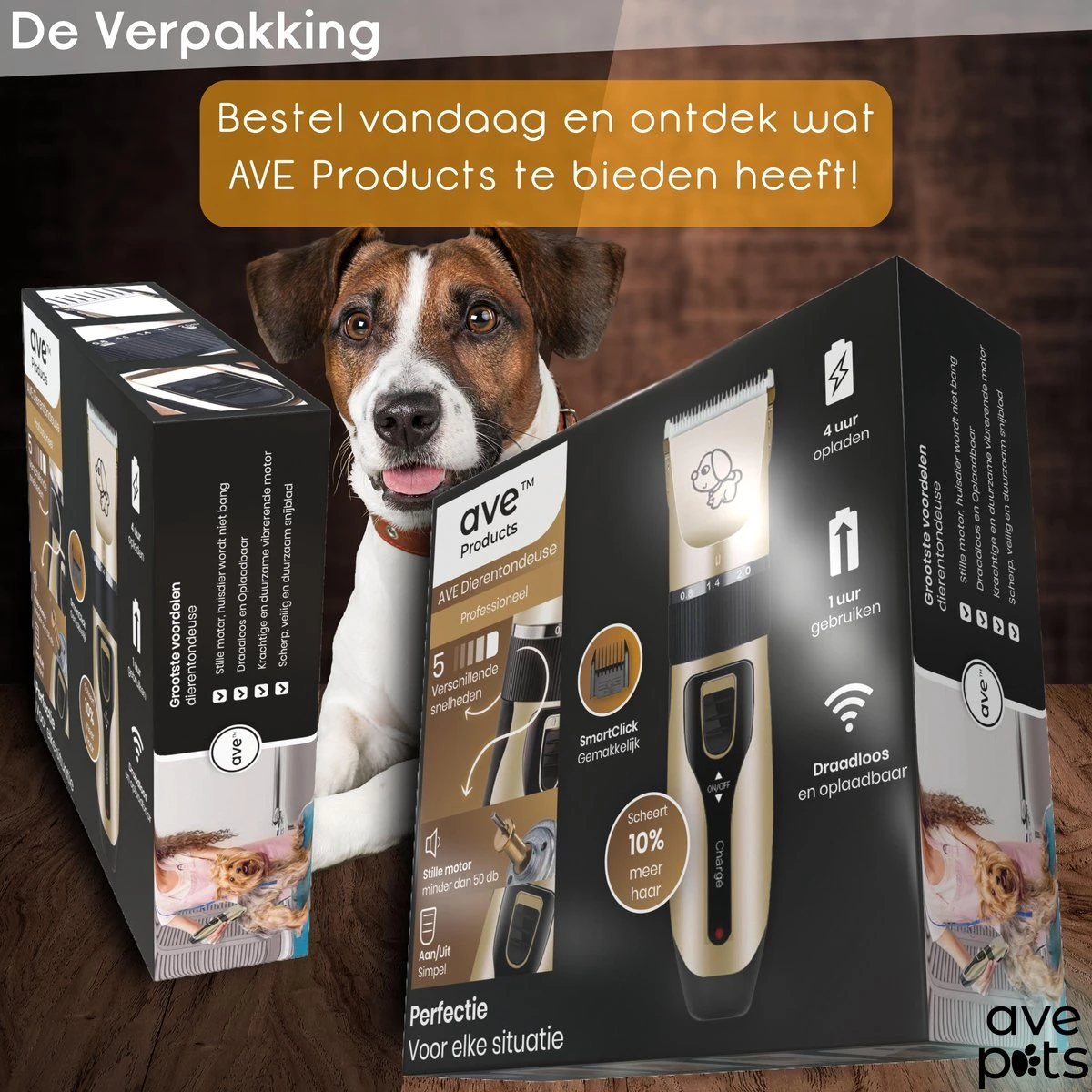 AVE Pets® Complete Hondentondeuse Set - Draadloos Tondeuse - Scheerapparaat Voor Je Hond Of Kat - Huisdier Trimmer - Professionele Dierentondeuse - Dieren Verzorging 10 AVE Pets® Complete Hondentondeuse Set - Draadloos Tondeuse - Scheerapparaat Voor Je Hond Of Kat - Huisdier Trimmer - Professionele Dierentondeuse - Dieren Verzorging - Image 8