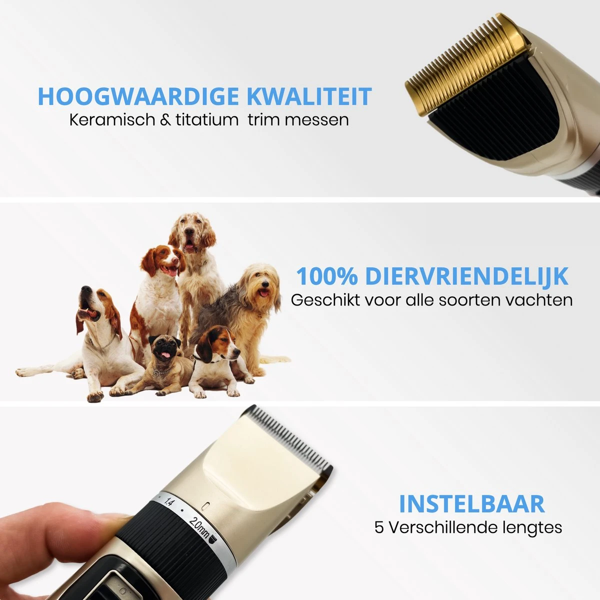 Professionele 2-in-1 Hondentondeuse Voor Dikke Vacht – Draadloze Honden Tondeuse & Hondentrimmer – Stille Tondeuse Katten & Honden Trimset 9 Professionele 2-in-1 Hondentondeuse Voor Dikke Vacht – Draadloze Honden Tondeuse & Hondentrimmer – Stille Tondeuse Katten & Honden Trimset - Image 7