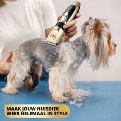 BeautyFit - 16-delig Hondentondeuse Set - Professionele Honden Trimset - Dieren Tondeuse Voor Dikke Vacht - Meest Complete Set - Inclusief 4 Opzetkammen - Hondenschaar - Mist Verstuiver - Handschoen Borstel - Nagelknipper -Huisdierbenodigdheden Korting 1200x1200 384