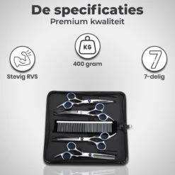 VoordeelShop 7-Delige Huisdier Knipset Met Etui - Trimmen Hond - Honden Schaar - Effileerschaar Hond - Huisdier Trimmer - Huisdier Knippen - Knipschaar Haar - Haar Schaar - Kapper - Kapperset - Scharenset -Huisdierbenodigdheden Korting 1200x1200 386