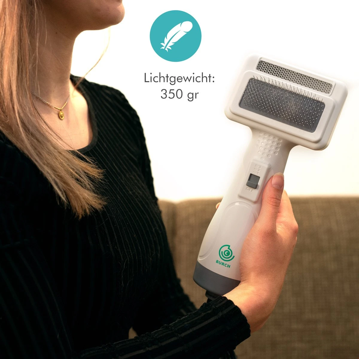 BURCH PetCare Ace - Waterblazer Voor Honden - Handzame Hondenföhn - RVS Borstel - 500W 8 BURCH PetCare Ace - Waterblazer Voor Honden - Handzame Hondenföhn - RVS Borstel - 500W - Image 6